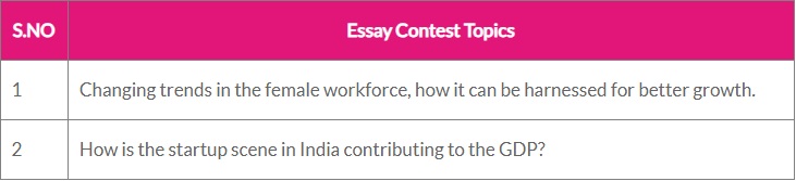 Essay Contest for UPSC Exam for IAS Essay Contest for UPSC Exam for IAS